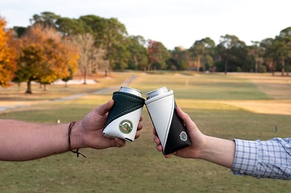 Set of branded can coolers
